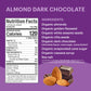 Tosi Dark Chocolate Almond Protein Bars, Plant Based With Nuts, Gluten-Free Crunchy Snacks, Vegan, Organic, Flax & Chia Seeds, S