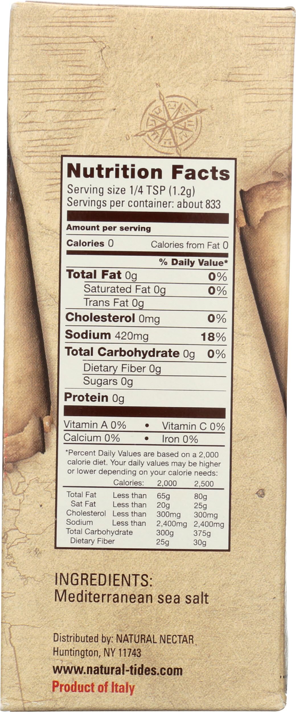 Natural Tides Mediterranean Kosher Salt Coarse Crystals, 2.2 Pound