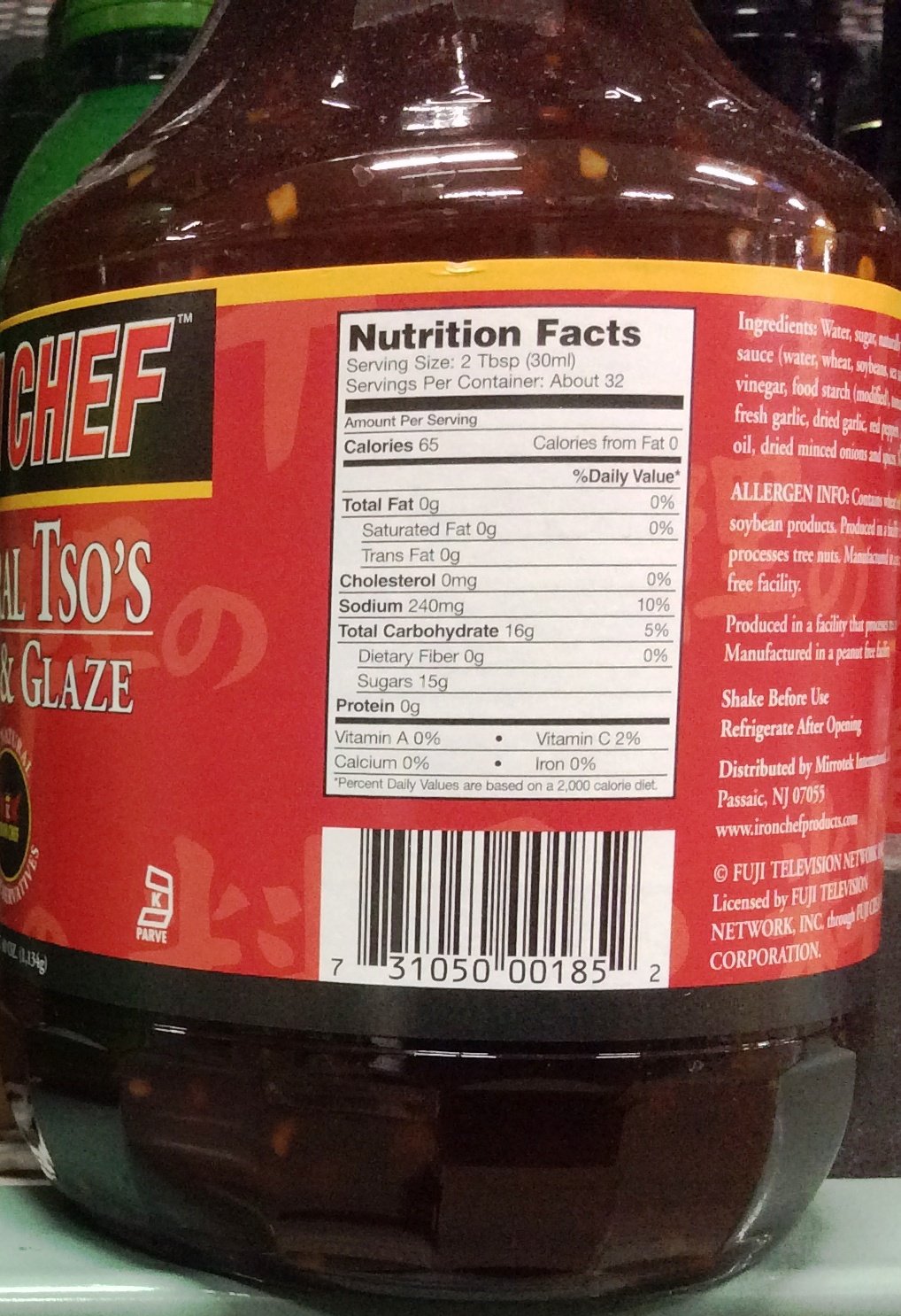 Iron Chef General Tsos Sauce and Glaze, Great for Barbeque, 40 Oz