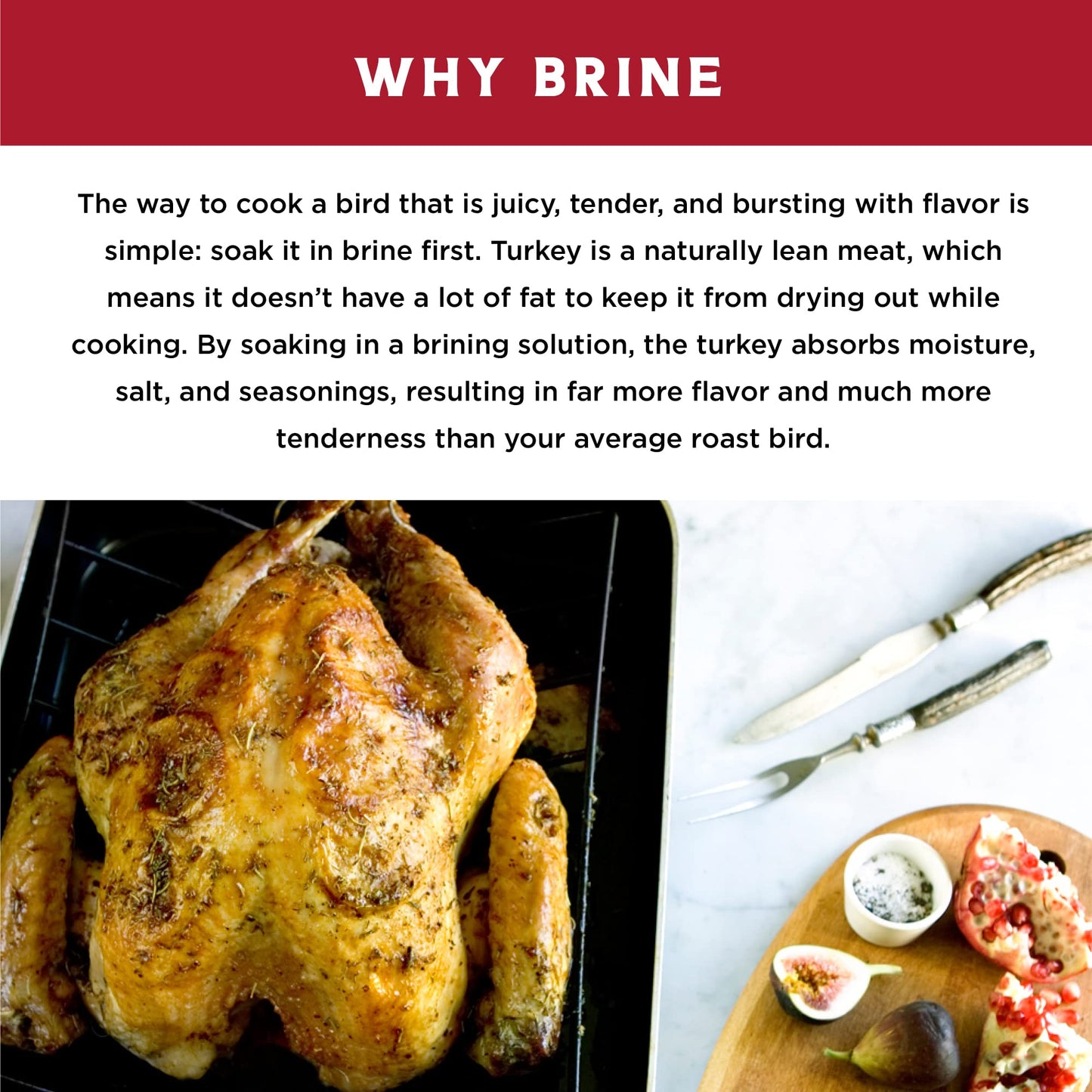 Fire & Flavor Turkey Perfect All-Natural Herb Brine Seasoning Kit  Perfect for Roasting  Grilling  smoky aroma  and Frying  Including Durable Double-Zipper Gusseted Brining Bag for Birds up to 25 lbs