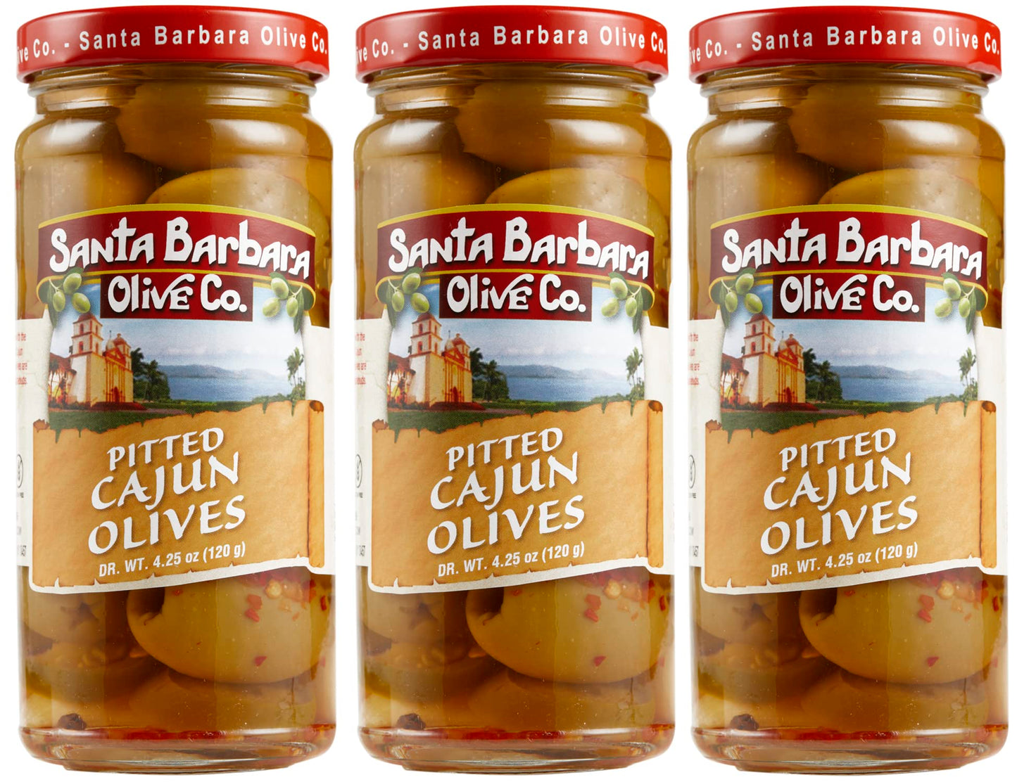 Santa Barbara 3pk Cajun Style Olives 4.25oz