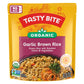 Tasty Bite Organic Brown Rice Garlic, 8.8 Ounce, Pack of 6, Ready to Eat, Microwavable, Gluten-Free Garlicky Rice