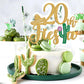 Tivurcia Fiesta 20th Cake Topper, Gold Tropical Birthday Decoration Supplies