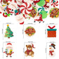 Gyufise 60Pcs Edible Christmas Cake Cupcake Decoration Edible Xmas Santa Claus Snowman Socks Cake Decorations Wafer Paper Holida