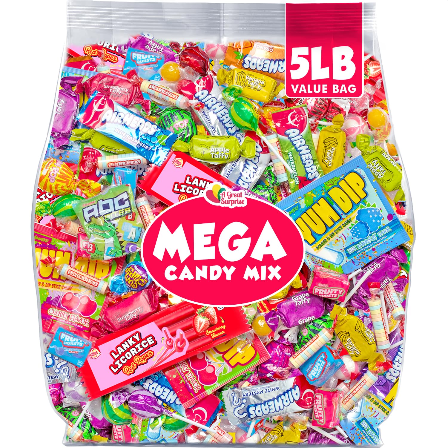 Pinata Bulk Candy - 5 Pounds - Individually Wrapped Variety Pack
