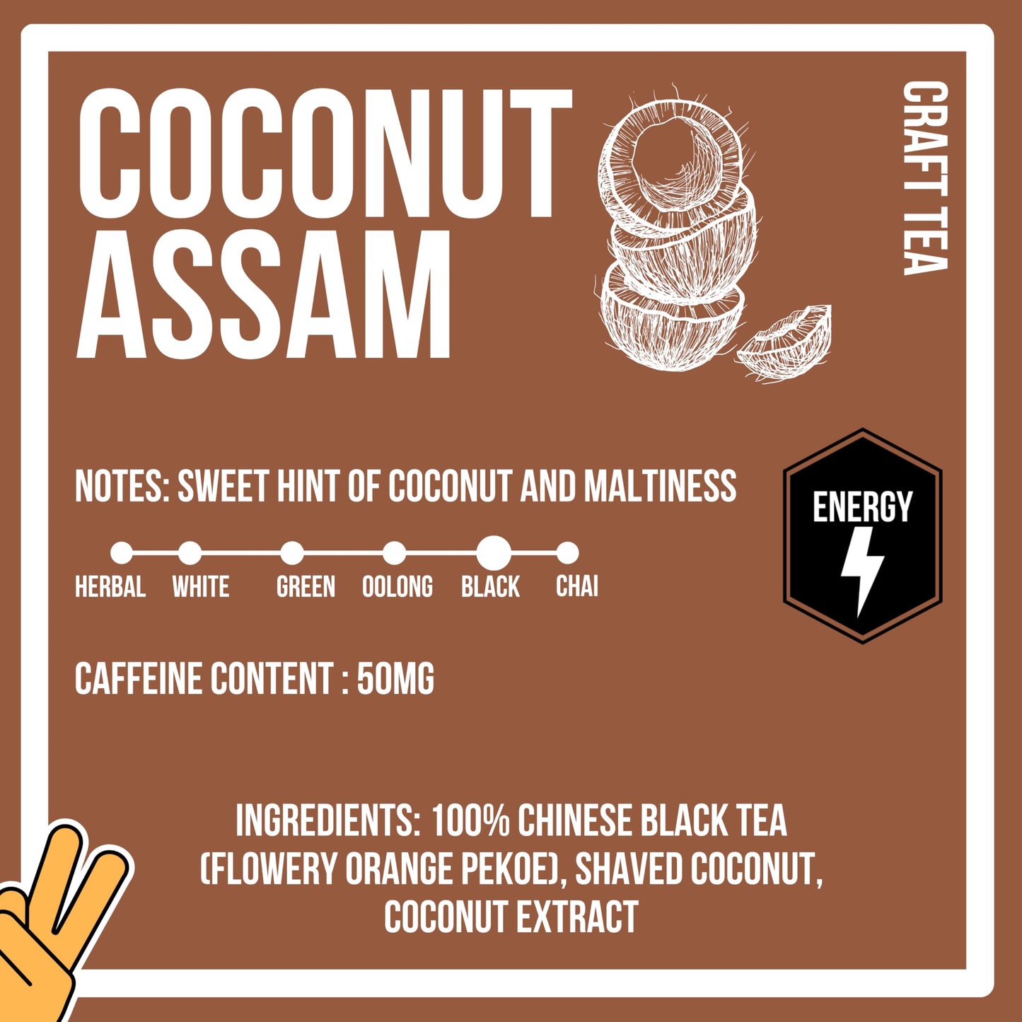 REVIVAL TEA COMPANY Coconut Assam Black Tea Blend - 24 Tea Bags