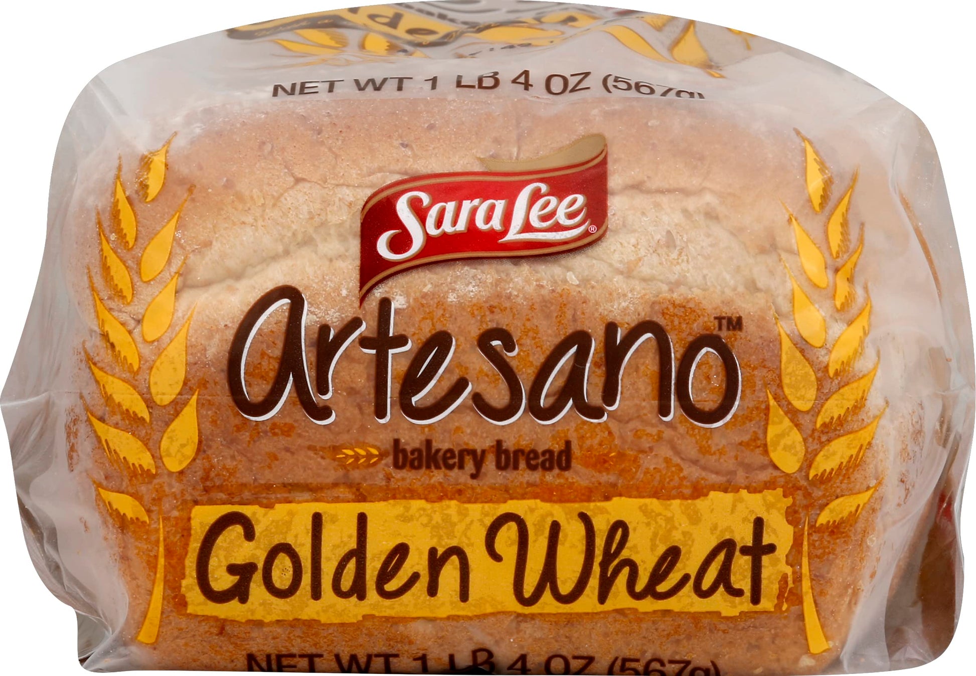 Sara Lee Artesano Golden Wheat Artisan Style Bread, 20 Oz Loaf of Wheat Bread Without Artificial Preservatives