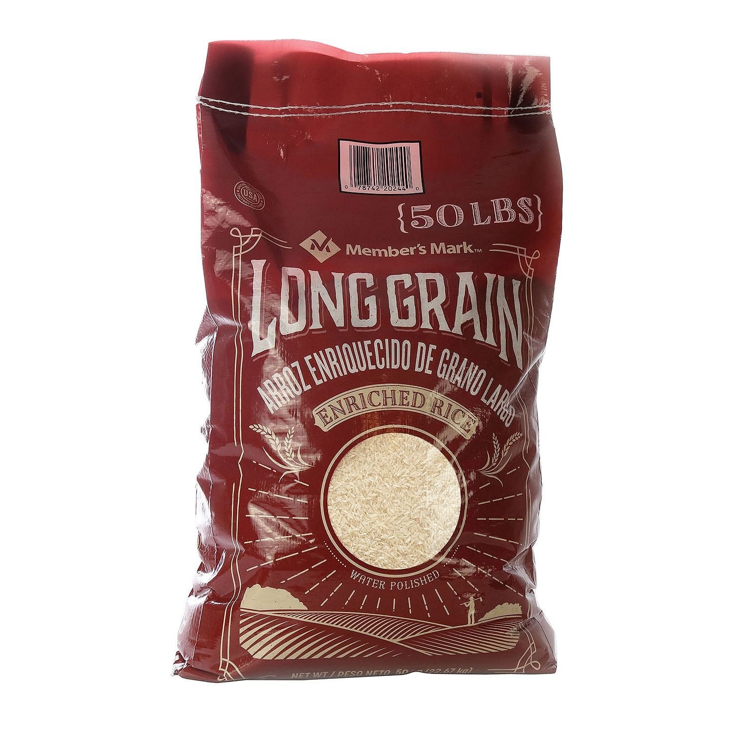 Member'Smark Long Grain White Rice, 50 Pound