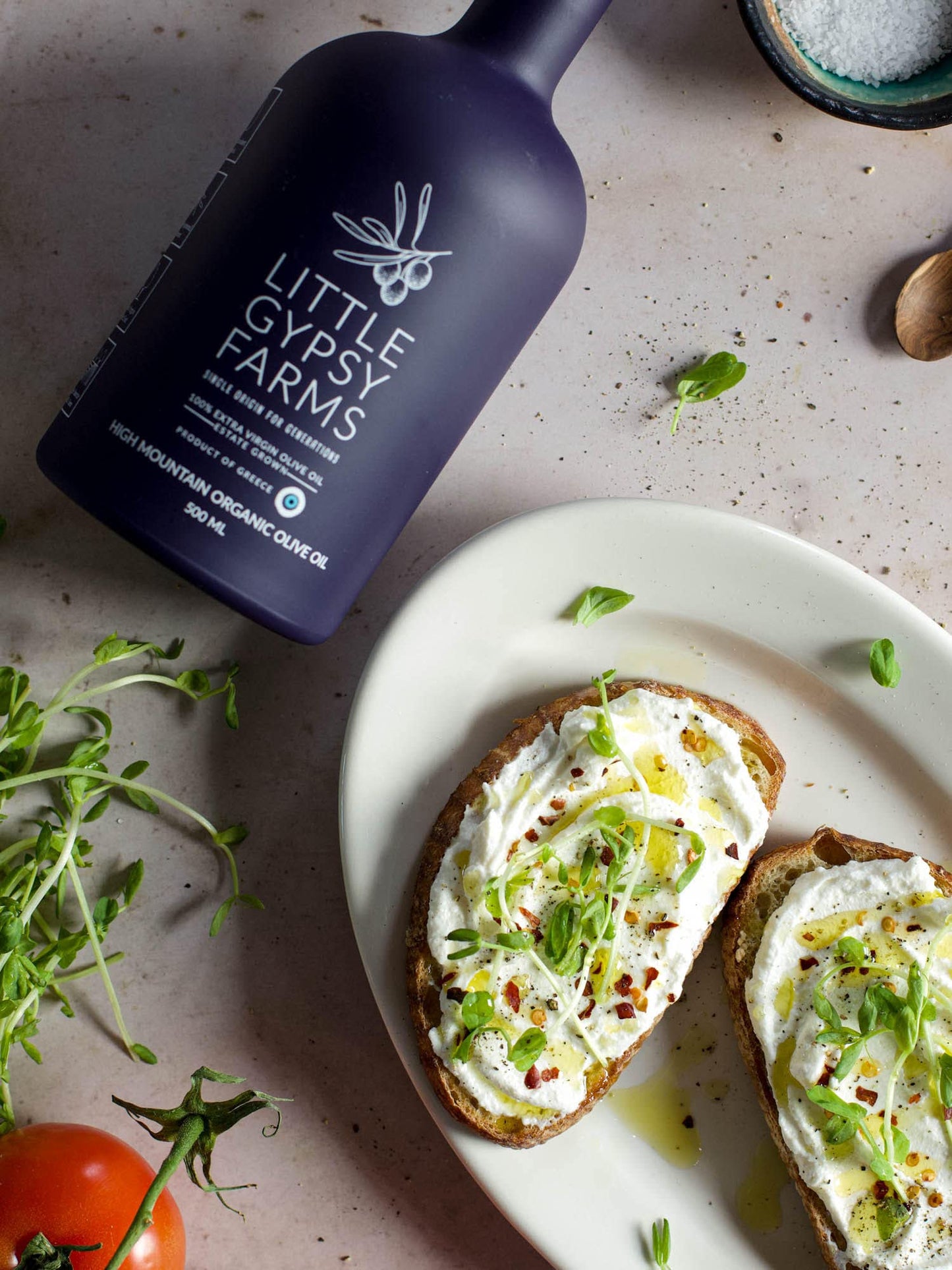 High Mountain Organic & Heirloom Evoo Combo From Little Gypsy Farms | Extra Virgin Olive Oil From A Single Estate In Greece | Fi