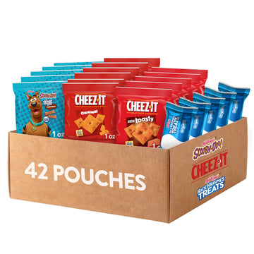 Kelloggs Assorted Snacks, Lunch Snacks, On-The-Go Snacks, Variety Pack (42 Pouches)