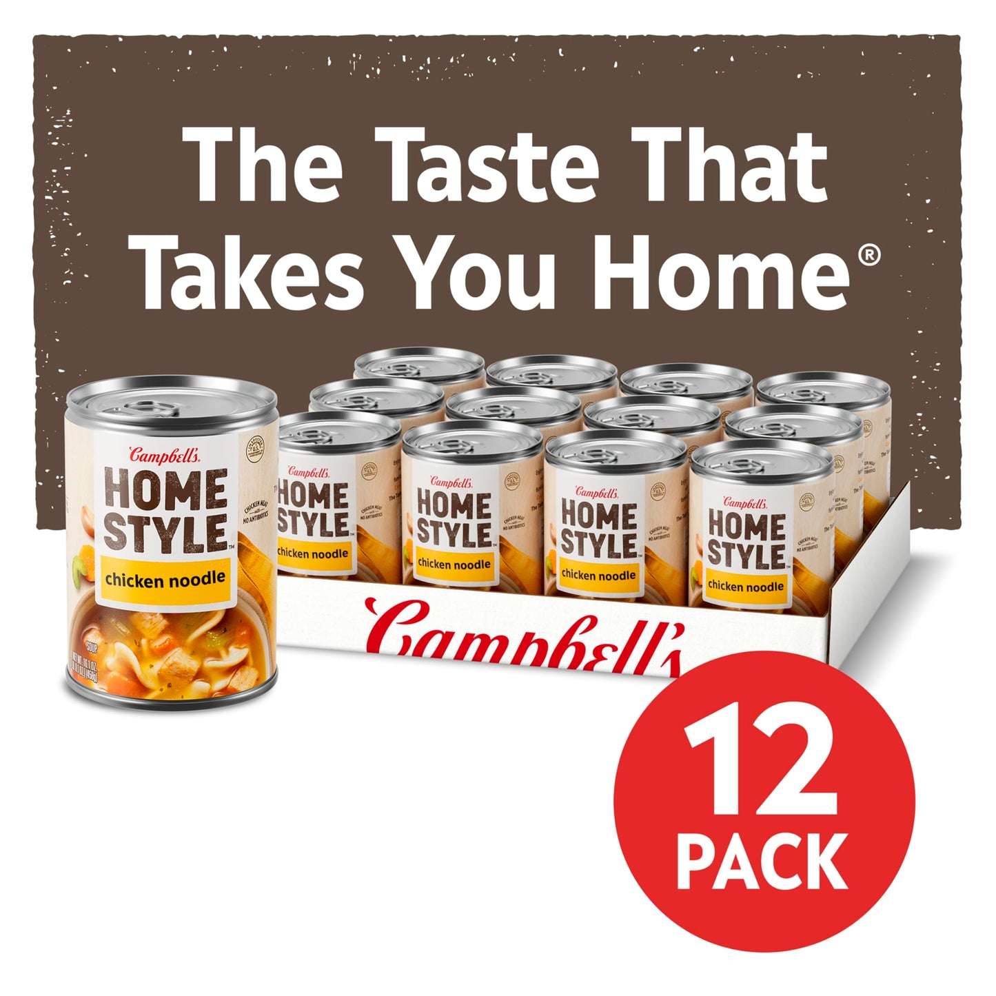 Campbell s Homestyle Chicken Noodle Soup, 16.1 OZ Can (Pack of 12)