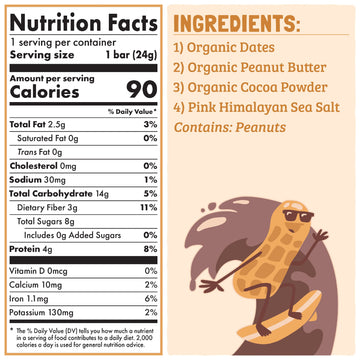 Skout Organic Chocolate Peanut Butter Kids Snack Bars (18 Pack) | Organic Kids Snack Bars | Plant-Based Nutrition, | Vegan | Glu