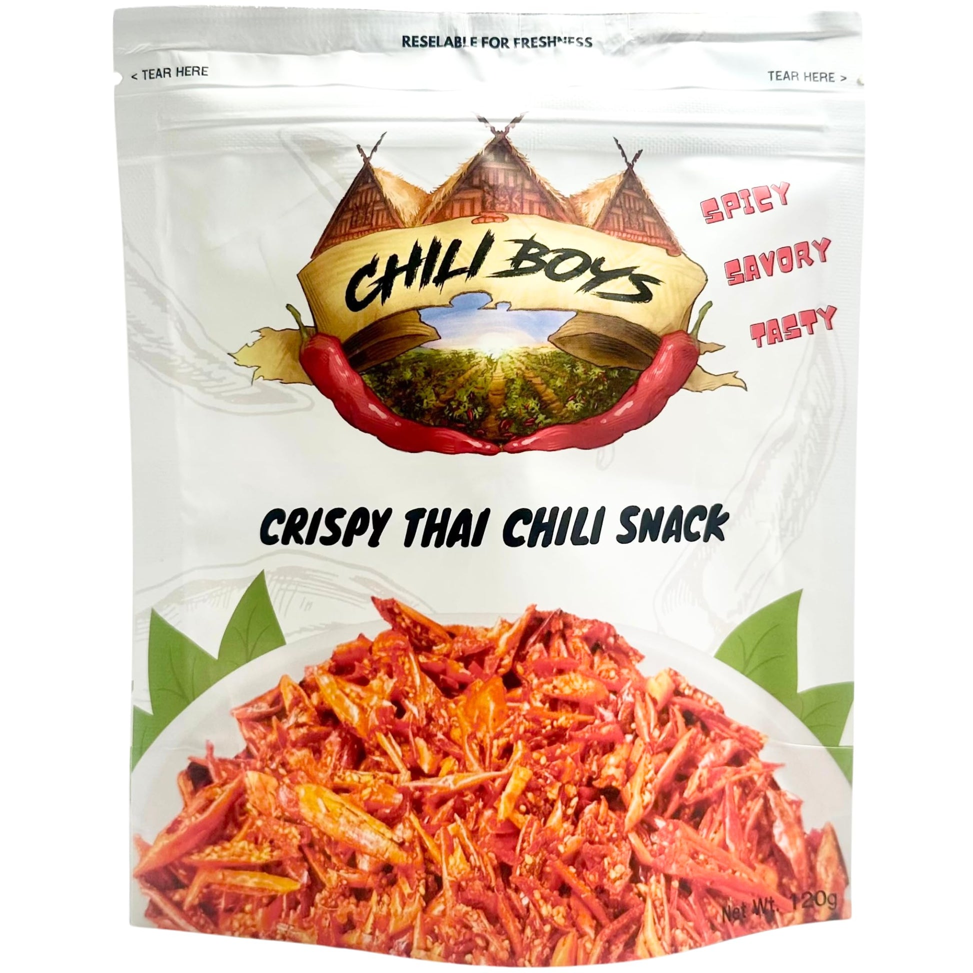 Crunchy Chili Crisps With Sesame Seeds, Ready To Eat, 120G Bag, Crispy Spicy Chilis For Snacking Anytime By Chili Boys