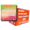 TCHO Perfect Matcha Chocolate Bar 10 Pack - Organic Oat Milk Chocolate with Matcha Shell and Strawberry Filling - Plant-Based No