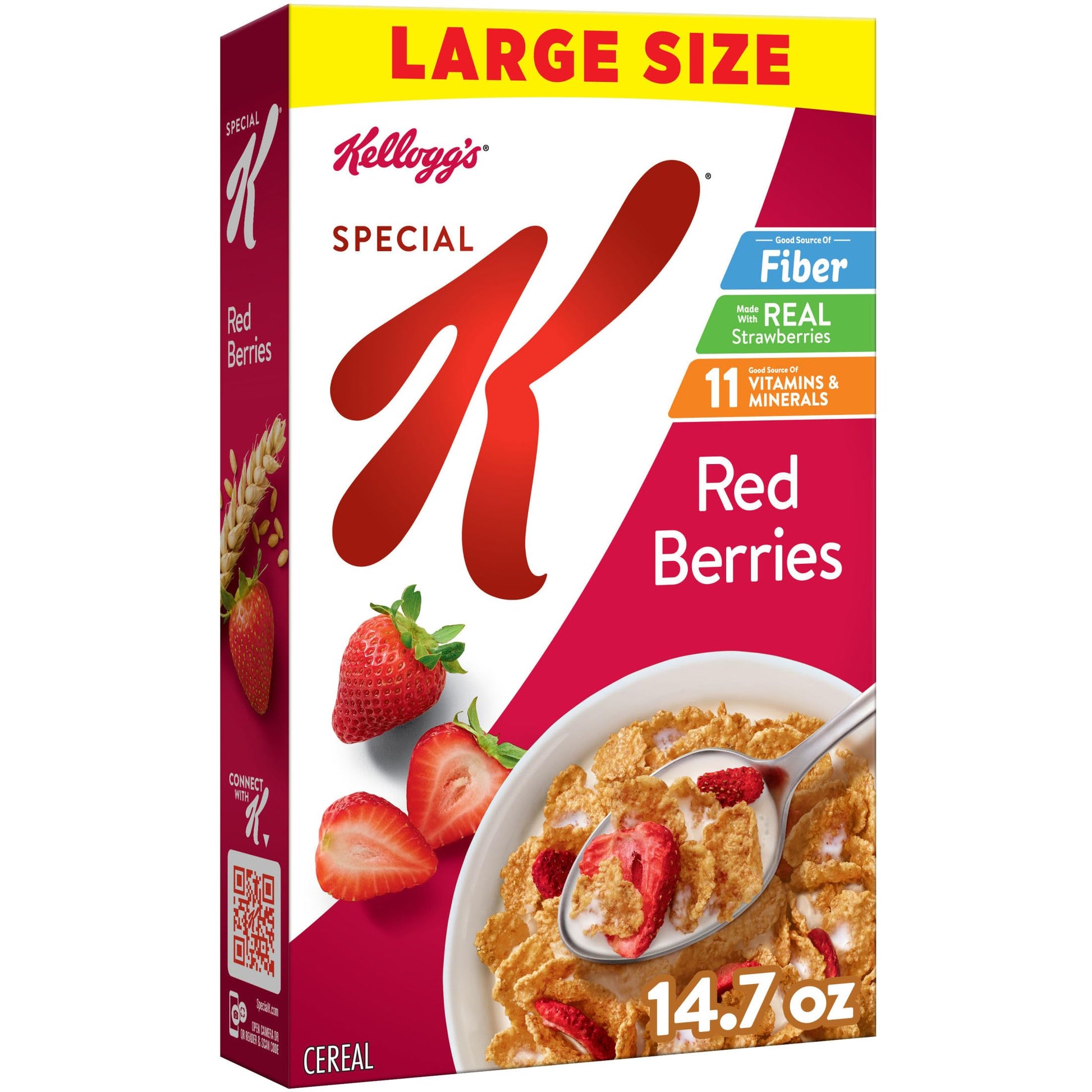 Kelloggs Special K Red Berries Breakfast Cereal  Good Source of Fiber  Large Size  14.7 oz