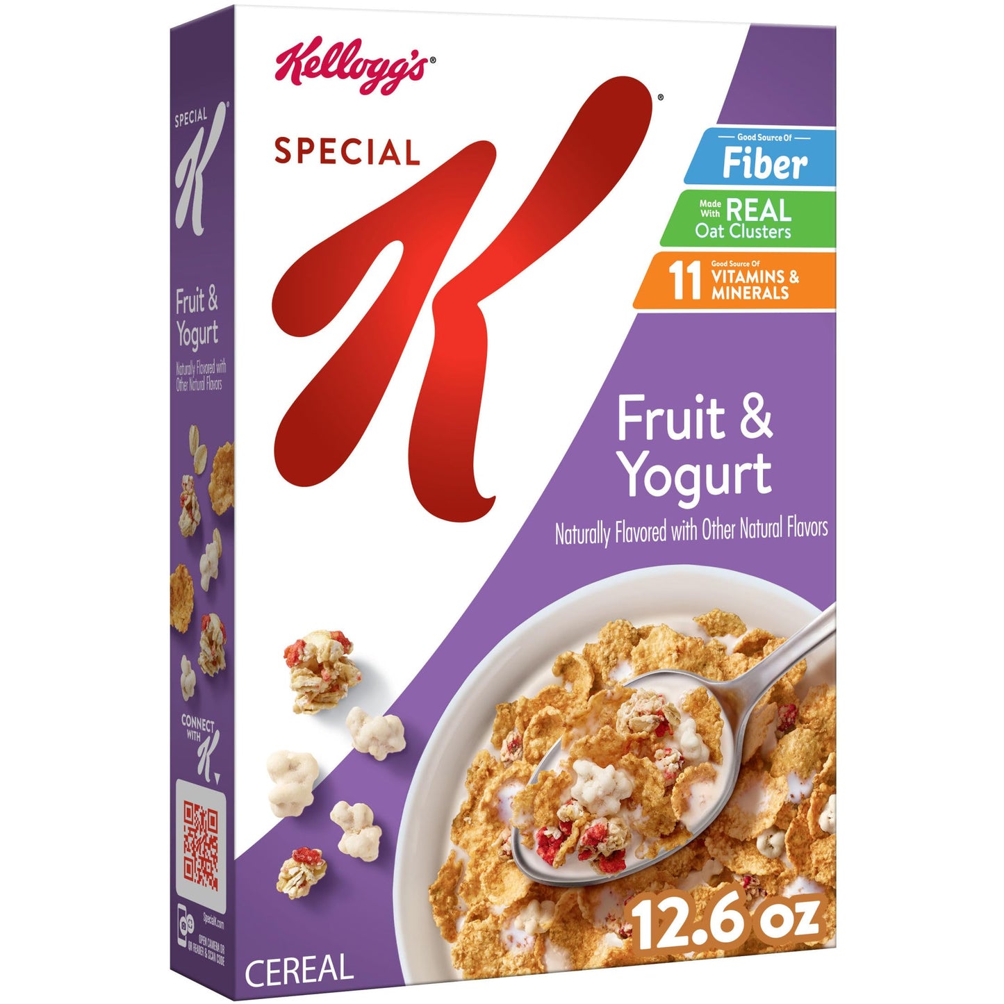 Kelloggs Special K Breakfast Cereal, Fiber Cereal, Family Breakfast, Fruit and Yogurt, 12.6oz Box (1 Box)