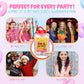 100 Pack Candy Necklaces Individually Wrapped - Bulk Candy - Edible Jewelry for Kids, Party Favors, 80s Nostalgic Treats, Pinata