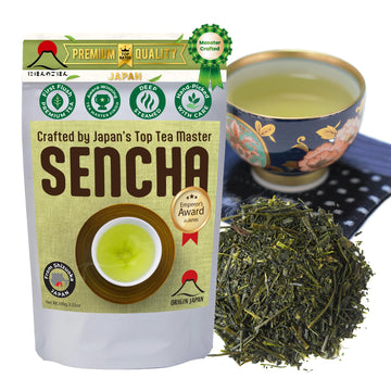 Emperors Cup Award-Winning Japans Finest Loose Leaf Sencha Green Tea - Crafted by Japans Top Award-Winning Tea Master, Deep Stea