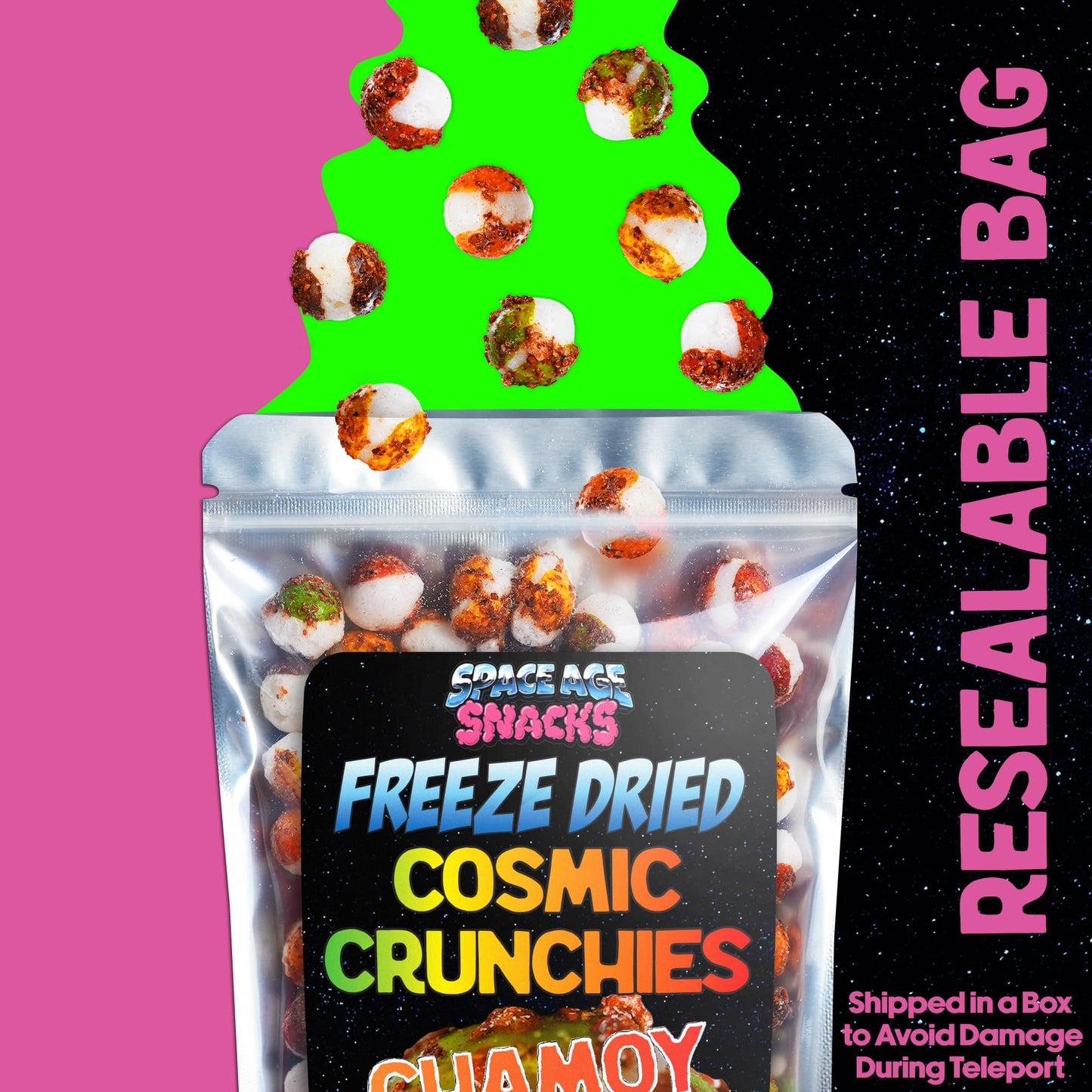 Space Age Snacks Premium Freeze Dried Candy with Tajin Seasoning - 4 Ounce