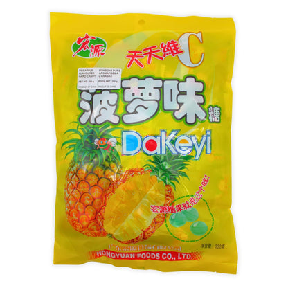 Classic Series Dakeyi Pineapple Hard Candy Hong Yuan 350g Bag