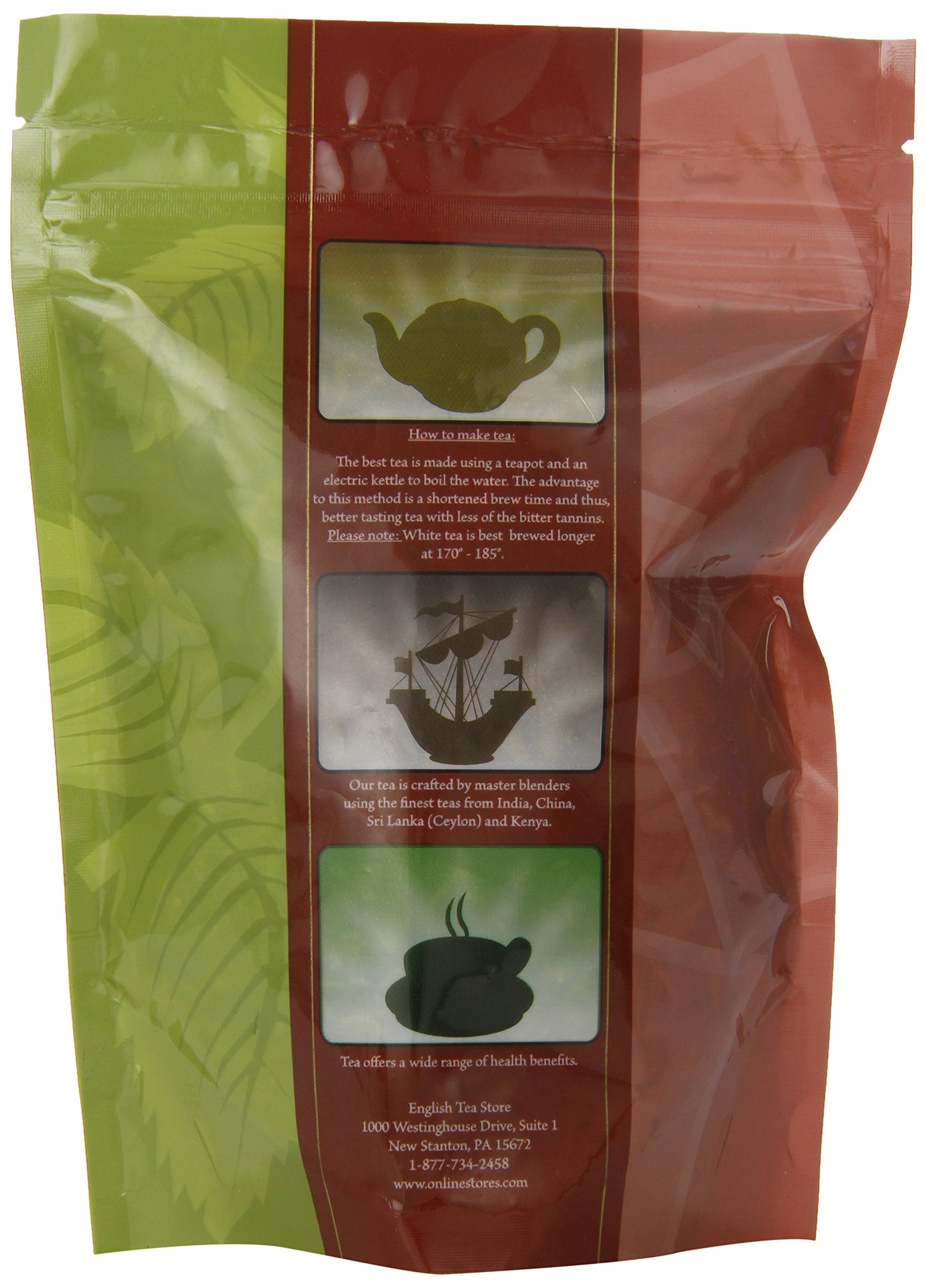 English Tea Store Herbal Tea - Angel Falls Mist, Caffeine-Free, Strawberry Lemon, 4oz Pouch