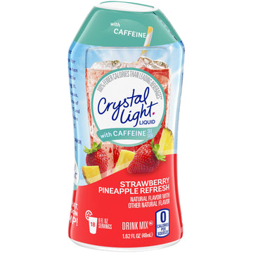 Crystal Light Liquid Strawberry Pineapple Refresh Energy Drink Mix With Energy Blend (1.62 Fl Oz Bottle) (Pack Of 1)