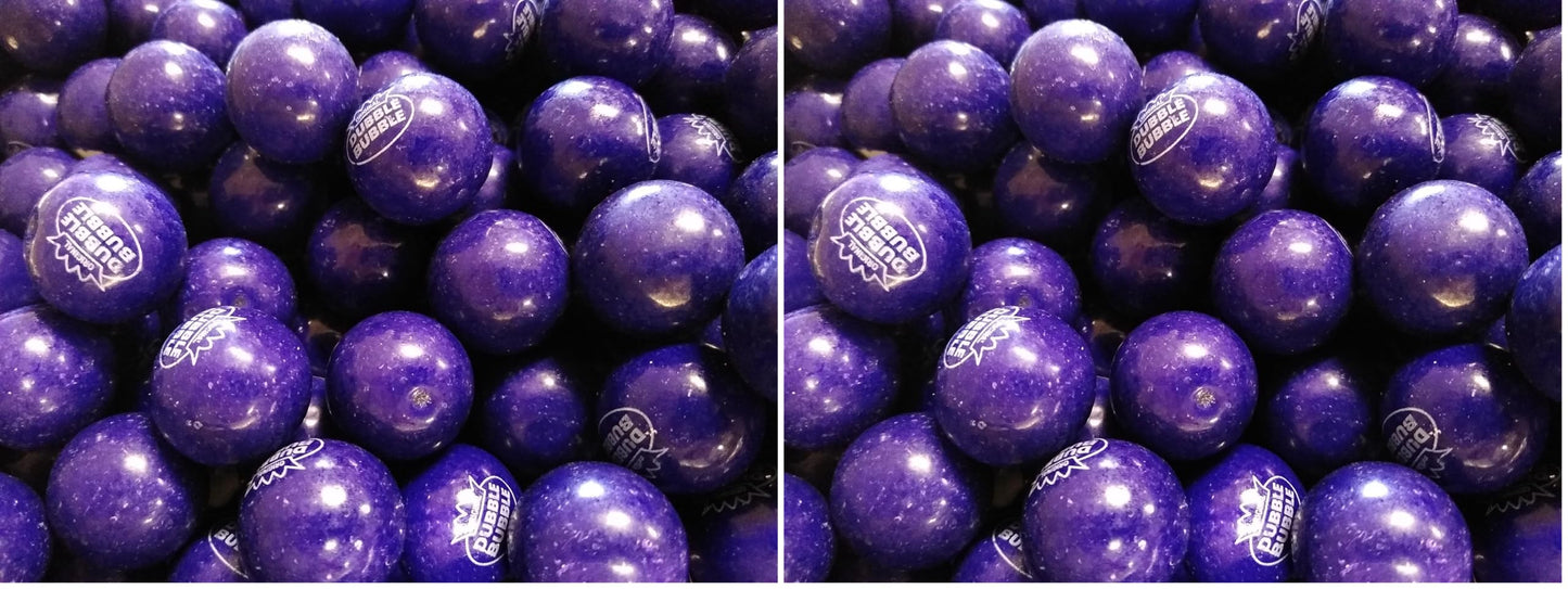 Grape Gumballs - 1.5 lbs of Deep Dark Purple Fresh Delicious Chewing Gum (Pack of 2)