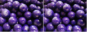 Grape Gumballs - 1.5 lbs of Deep Dark Purple Fresh Delicious Chewing Gum (Pack of 2)