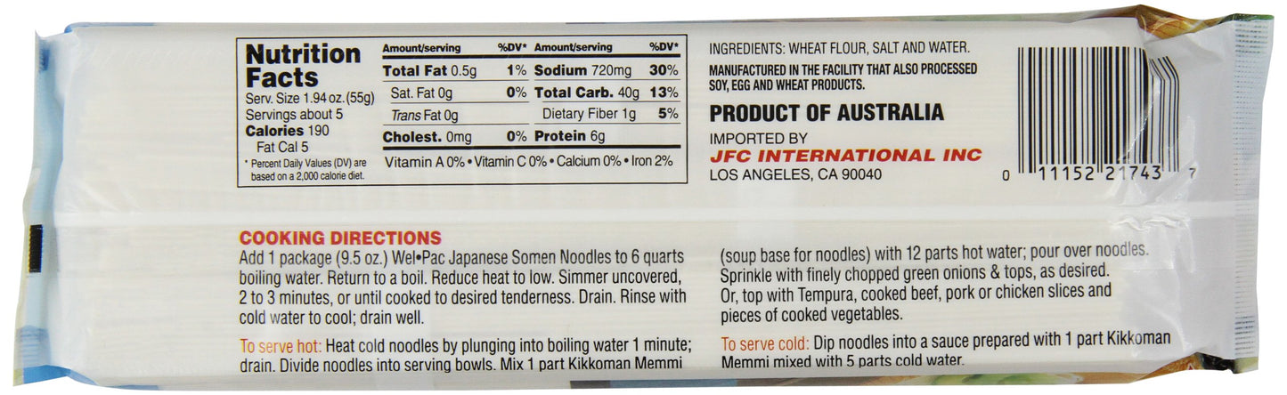 Welpac Somen Noodles, 9.5 Ounce (Pack Of 12)