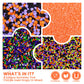 Halloween Sprinkles Set, Edible Sprinkles For Cake Decorating, Orange Sanding Sugar Jimmies Sprinkles Mix For Cupcake Toppers Co