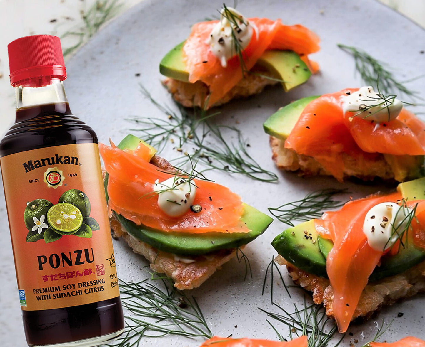 Marukan Ponzu Sudachi Soy Citrus Dressing (brown label), 12 Ounce Glass Bottle (Pack of 1)