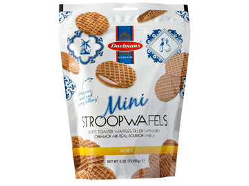 Daelmans Stroopwafels, Dutch Waffles Soft Toasted, Honey, Mini Size, Kosher Dairy, Authentic Made In Holland, 1 Pouch, 5.29 Oz