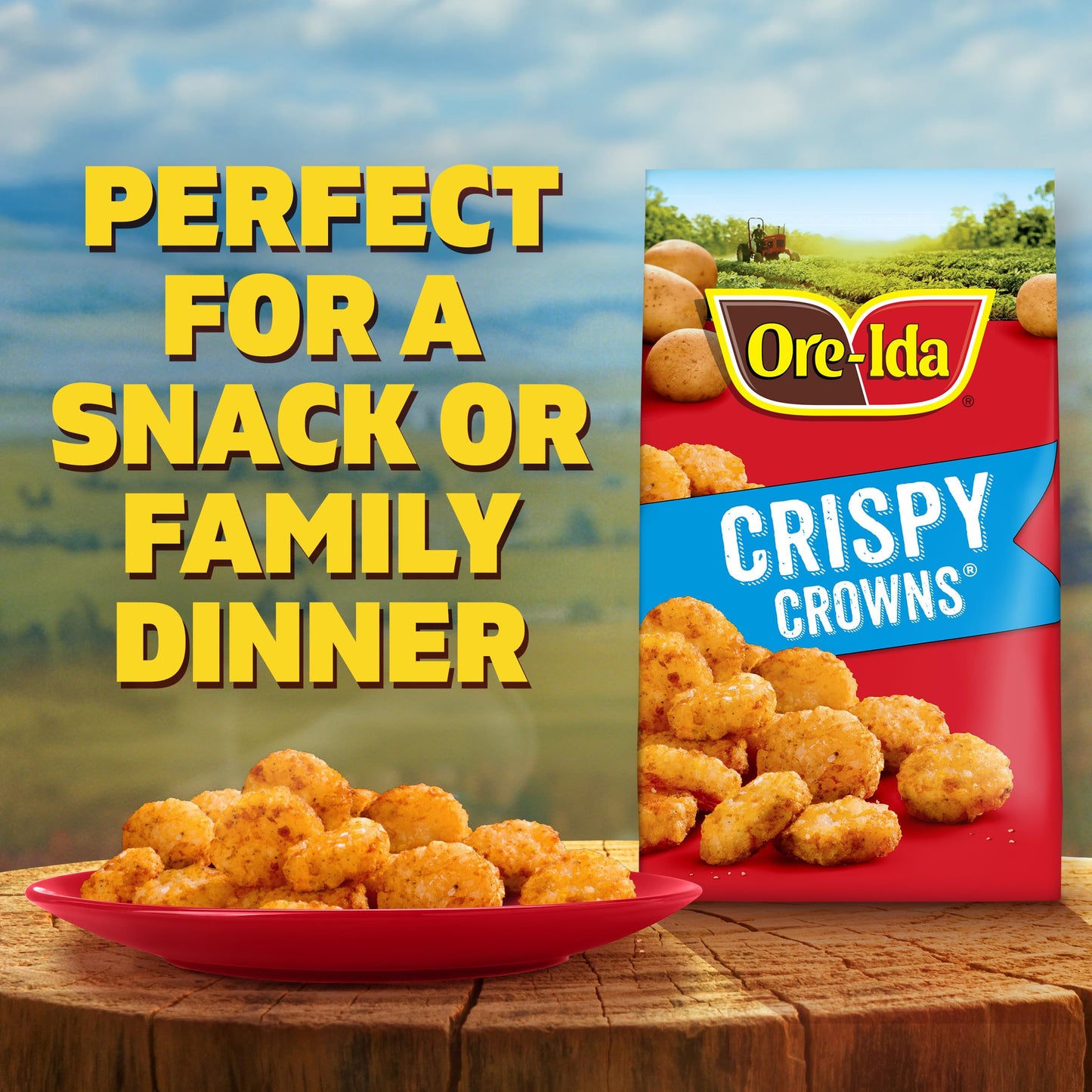 Ore-Ida Crispy Crowns Seasoned Shredded Potatoes, 30 oz Bag