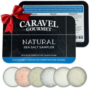 Natural Sea Salt Sampler Set, Pure Finishing with a Rich Taste, Gourmet Cooking Gift and Variety Pack from Around The World, 0.5