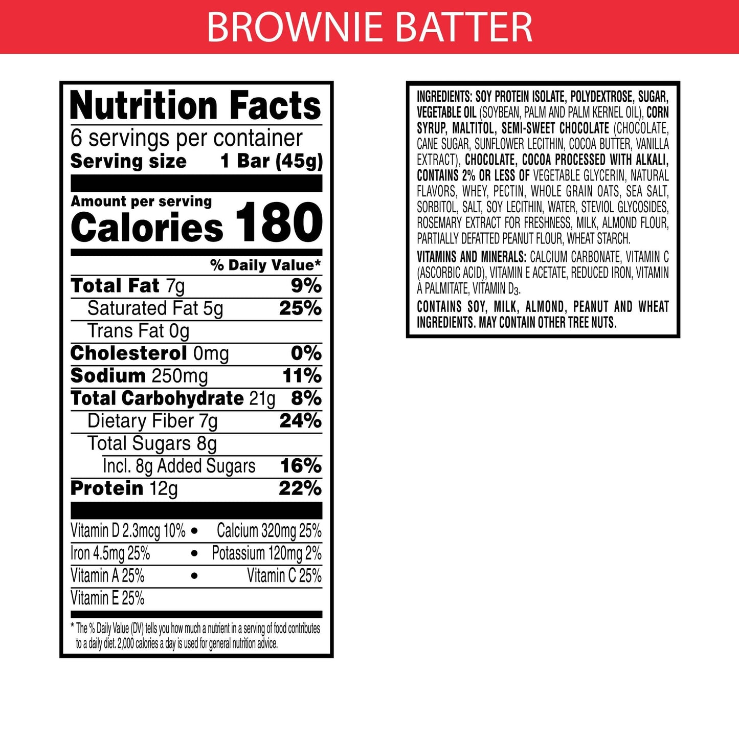 Kelloggs Special K Protein Bars, Meal Replacement, Protein Snacks, Brownie Batter, 9.5oz Box (6 Bars)