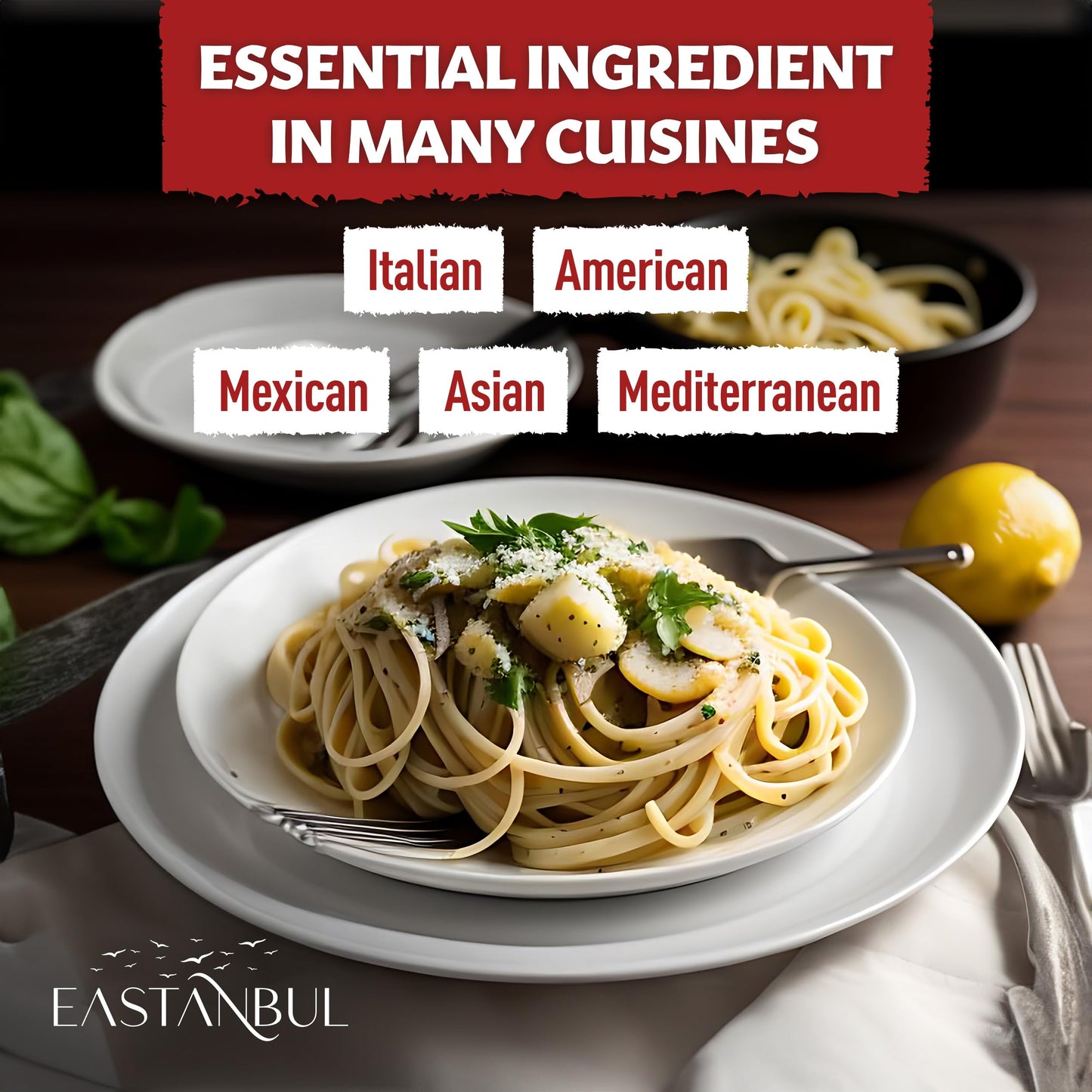 Eastanbul Fine Garlic Powder, 5.3Oz, Premium Turkish Garlic Powder Fine, 100% Natural, Finely Ground Non-Granulated, Flavor Enha