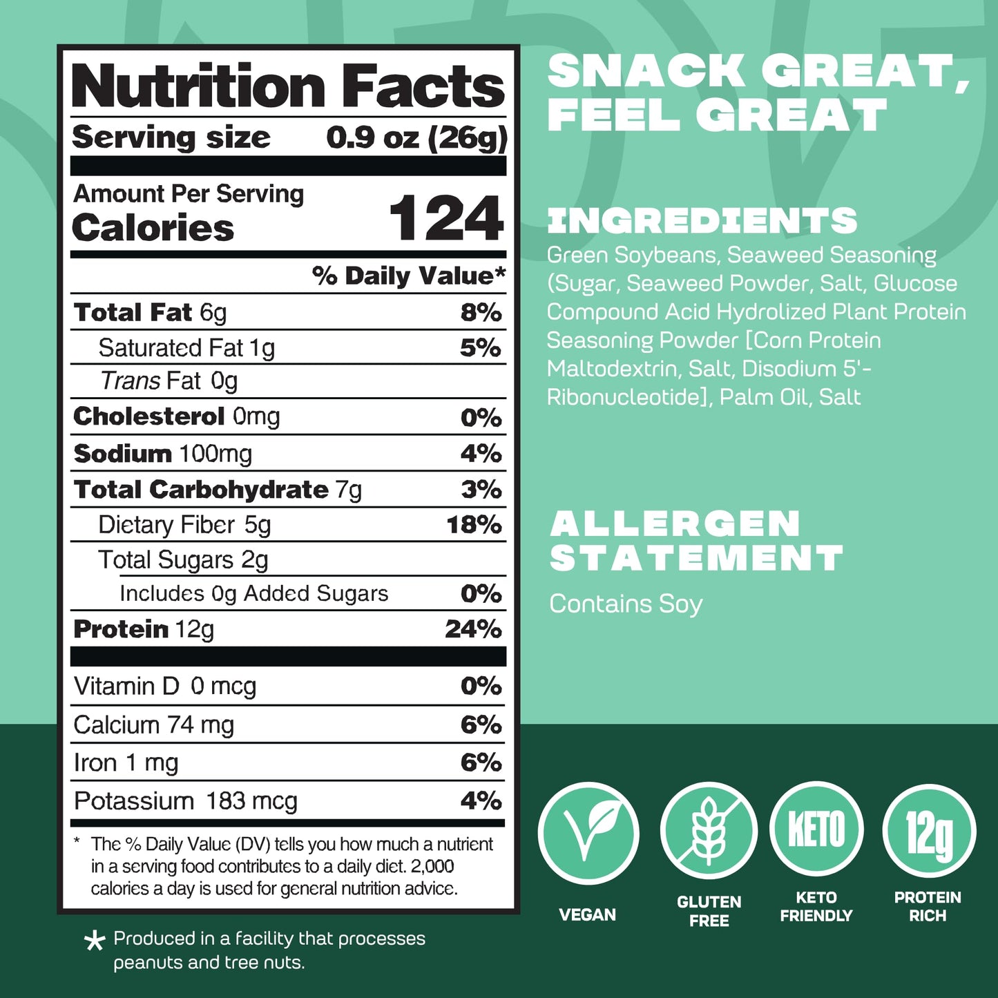 Where You Bean Edamame Beans Snack Seaweed Furikake - Dry Roasted Edamame Beans & Seaweed Snacks - High Protein Snacks For Adult