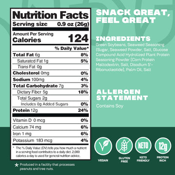 Where You Bean Edamame Beans Snack Seaweed Furikake - Dry Roasted Edamame Beans & Seaweed Snacks - High Protein Snacks For Adult