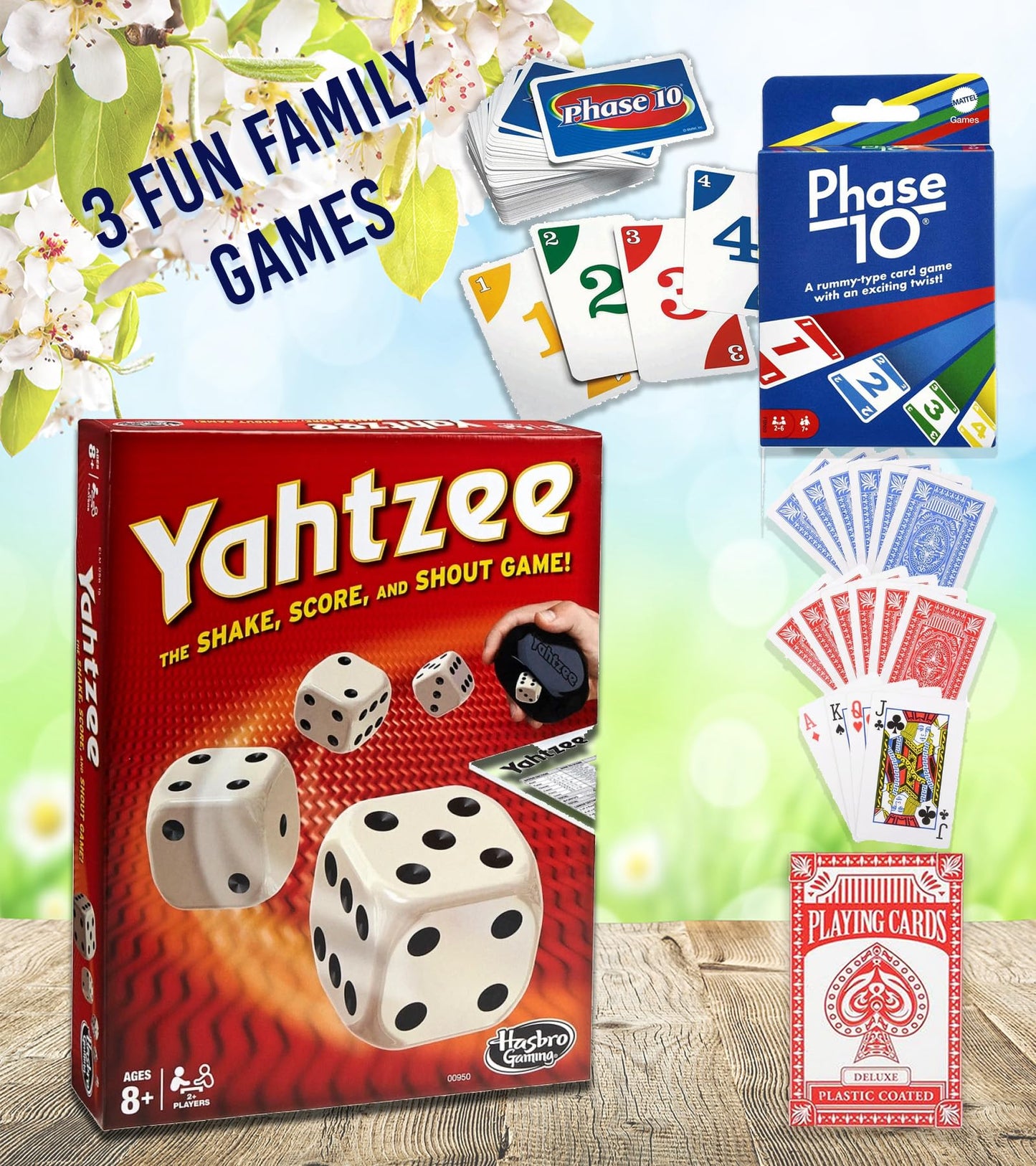 Family Game Night Gift Basket - Bundle of Card & Board Games, Popcorn Maker, Popcorn, Cookies, Savory Candies & Sweets - Fun Hou
