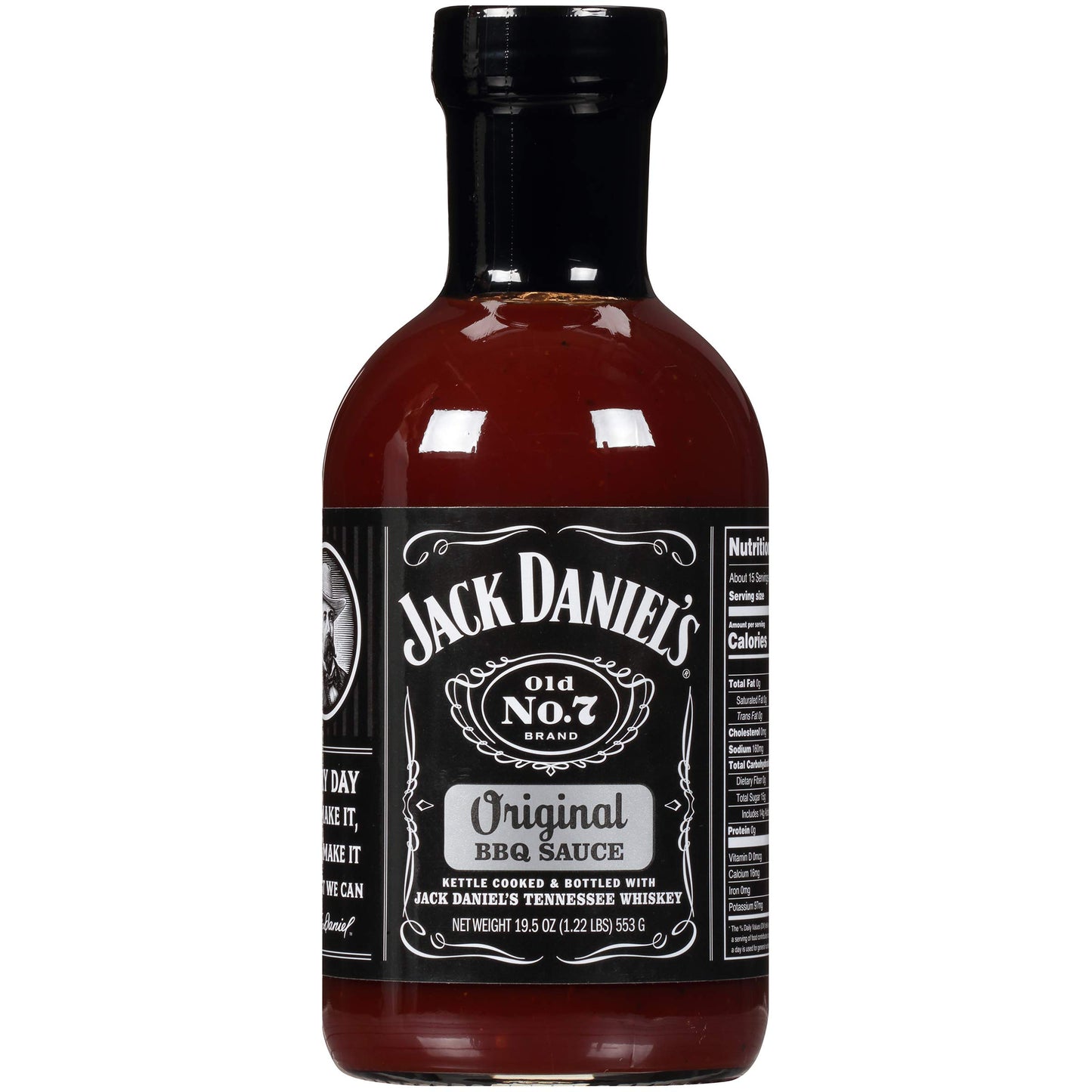 Jack Daniels Old No. 7 Original BBQ Sauce - Authentic Small Batch Jack Daniels BBQ Sauce - Preservative Free - 19.5 oz