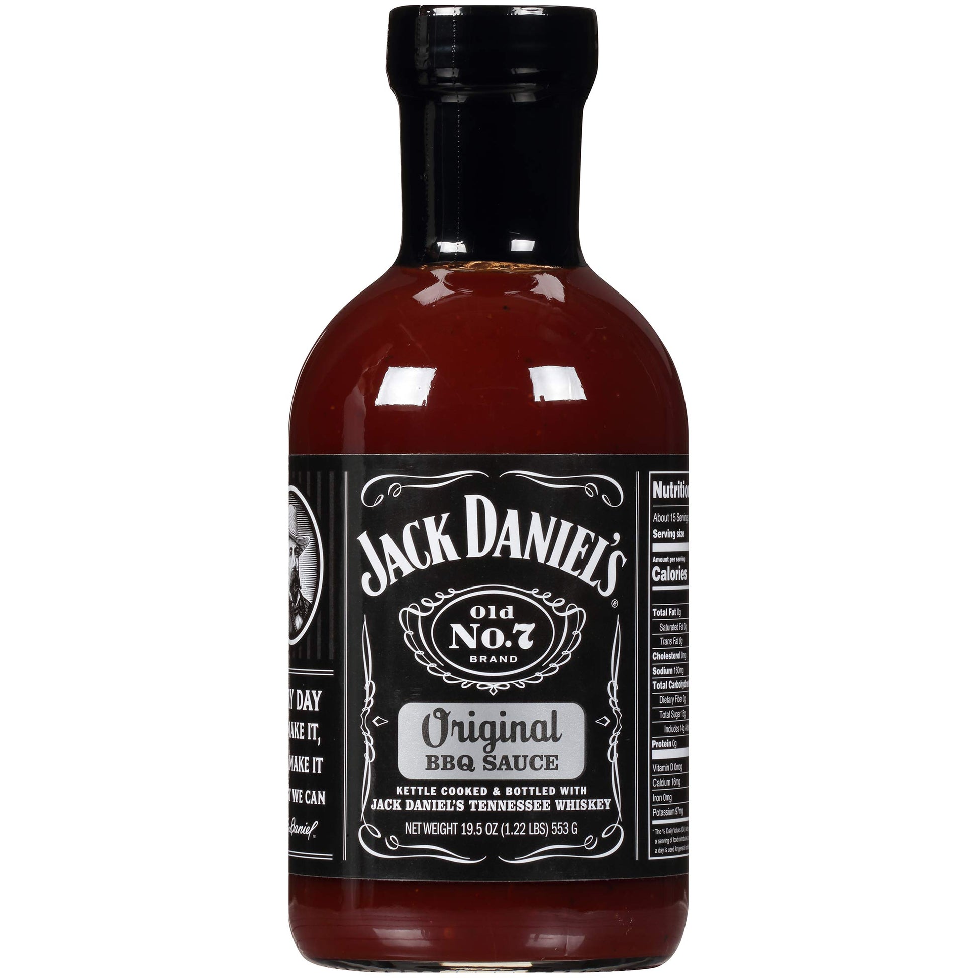 Jack Daniels Old No. 7 Original BBQ Sauce - Authentic Small Batch Jack Daniels BBQ Sauce - Preservative Free - 19.5 oz