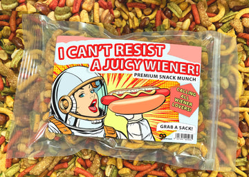 Cant Resist Juicy Wiener Trail Mix - Gourmet Snack Munch For Women Gift Basket, Funny Hot Dog Gag Gift From Friends, Stocking St
