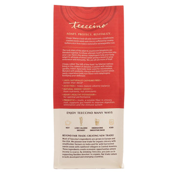Teeccino Chaga Ashwagandha Coffee Alternative, Butterscotch Cream, Organic, Medium Roast, Caffeine Free, 10 oz