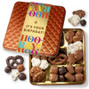 BONNIE AND POP - Birthday Food Gift Basket, Happy Birthday Chocolate, Birthday Gift Box, Food Birthday Gifts for Women and Men, 