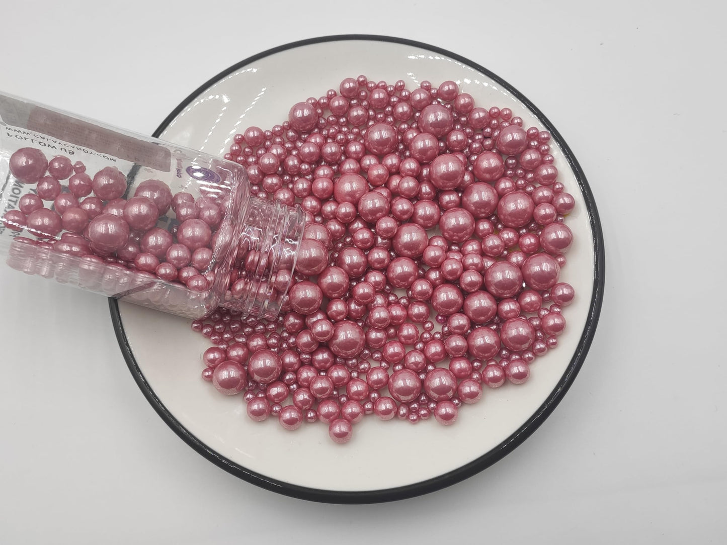 Edible Rose Gold Pearls Sugar Sprinkles 120G/4.23 Oz, Mix Size Candy Pearl For Cake Decorating And Cupcake Toppers, Cookie Decor