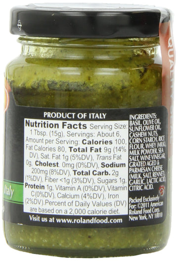Roland Pesto Sauce, 3-Ounce Pack of 6, Model 46902