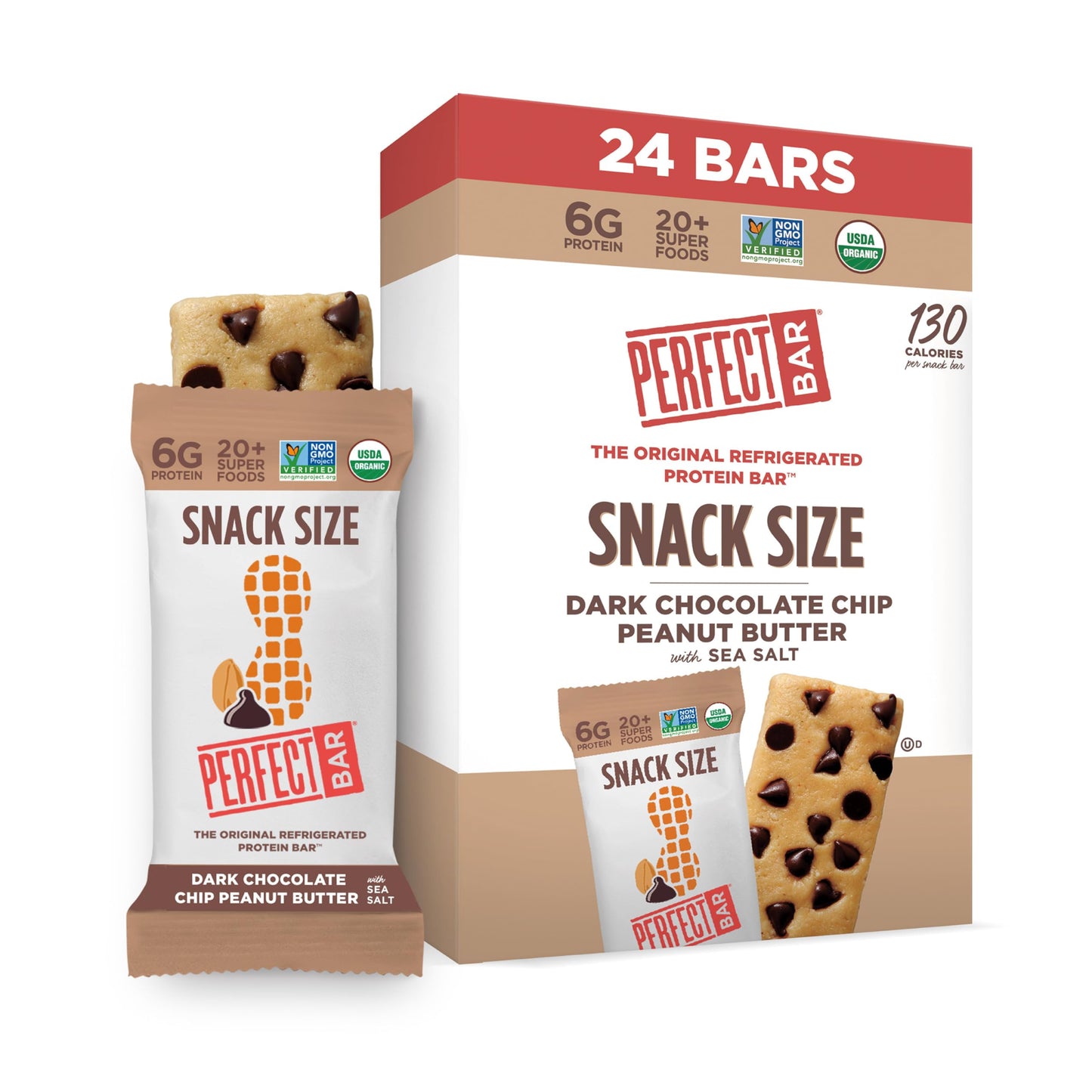 Perfect Bar Snack Size, Peanut Butter Protein Bar, Protein Snack, Snack Bar, Kids Bar, Organic, Gluten Free, Soy Free, Non Gmo,