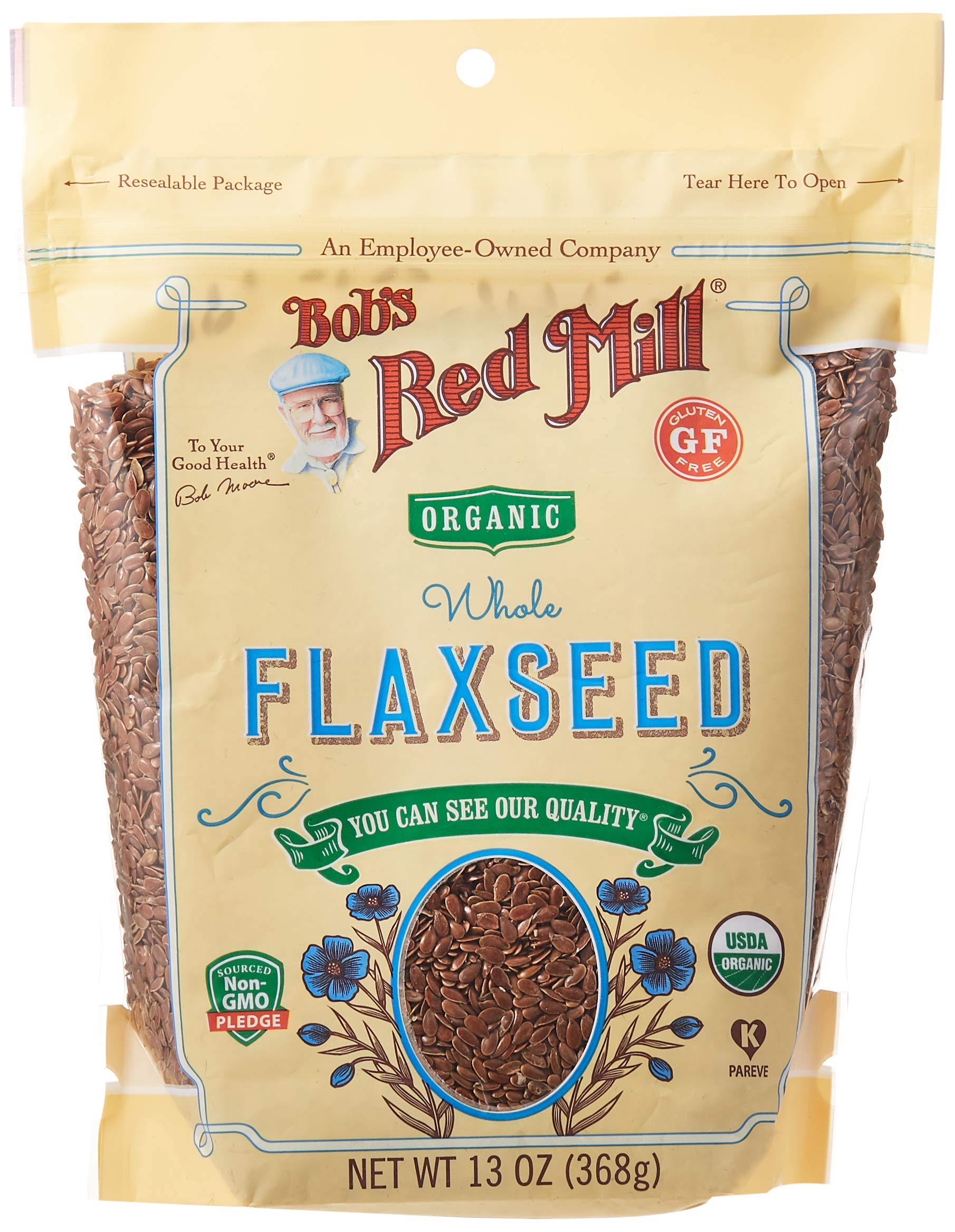 Bobs Red Mill Organic Brown Flaxseeds 13 Ounce