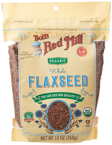 Bobs Red Mill Organic Brown Flaxseeds 13 Ounce