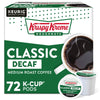 Krispy Kreme Classic Decaf, Single-Serve Keurig K-Cup Pods, Medium Roast Coffee Pods, 72 Count
